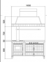 Печь варочная Borgo Antico 162LGE - J.Corradi