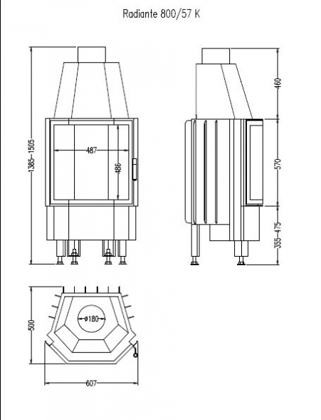 Топка Hark Radiante 800/57 K
