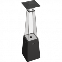 НАГРЕВАТЕЛЬ ДЛЯ УЛИЦЫ НА ГАЗУ UMBRELLA/BS/C/G31/37MBAR/S/ZE - без стоек, черный, с газовым оборудованием