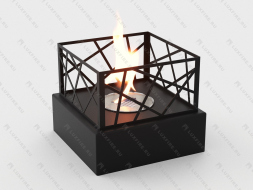 Настольный биокамин Lux Fire &amp;quot;Пикник&amp;quot; S (черный)